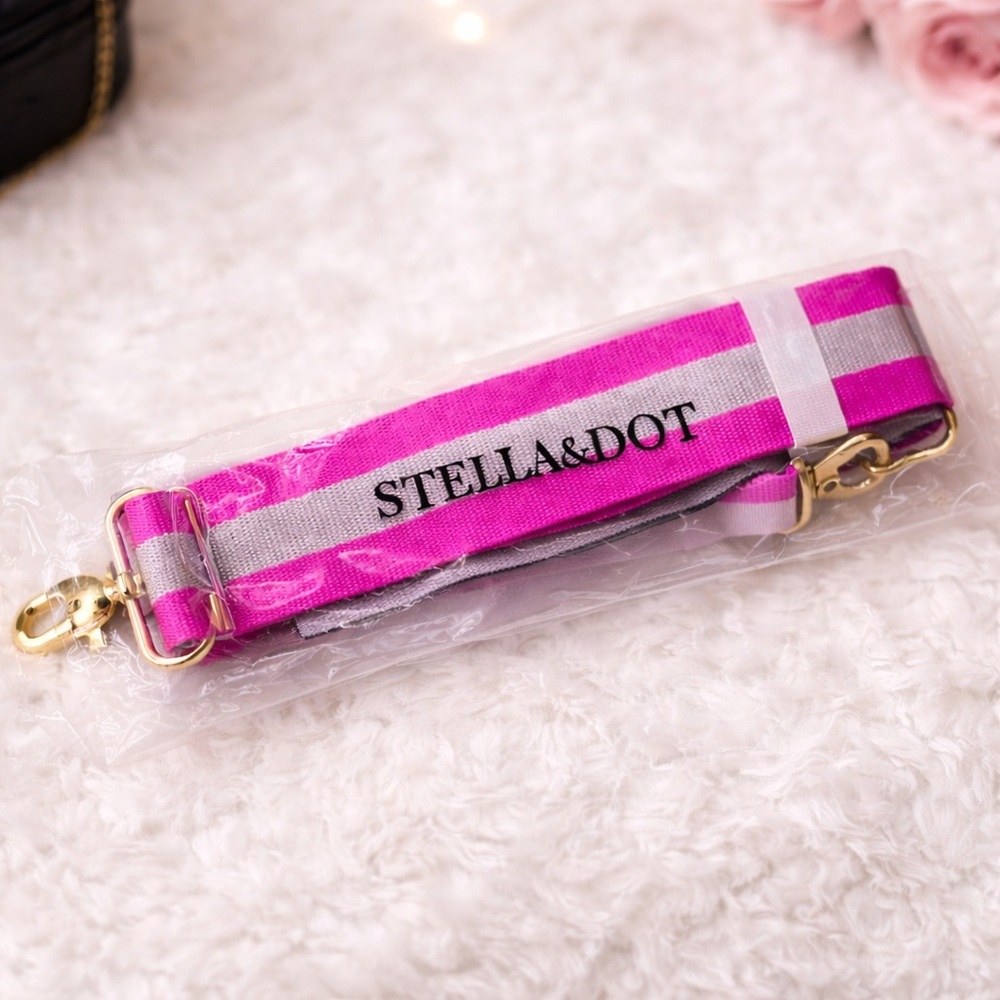 New! Stella & Dot Hot Pink Adjustable Strap